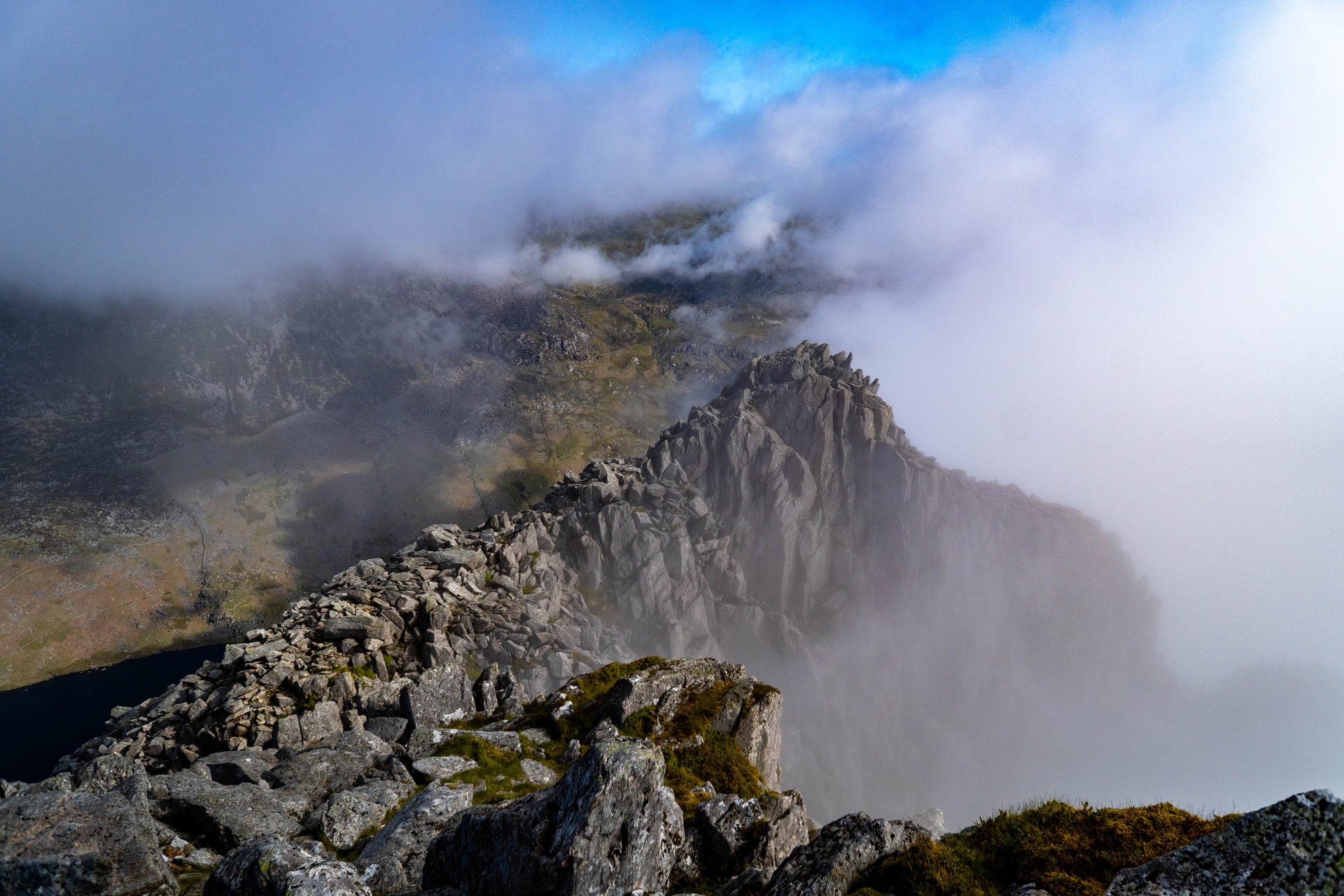 Tryfan North Ridge rising above the landscape