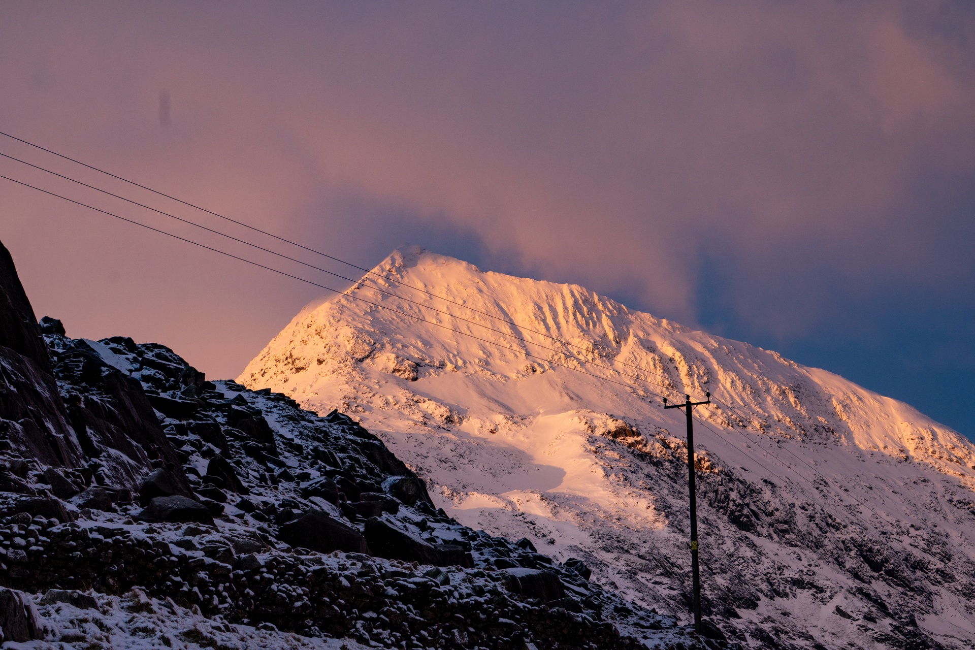 Looking towards Crib Goch, Snowdonia