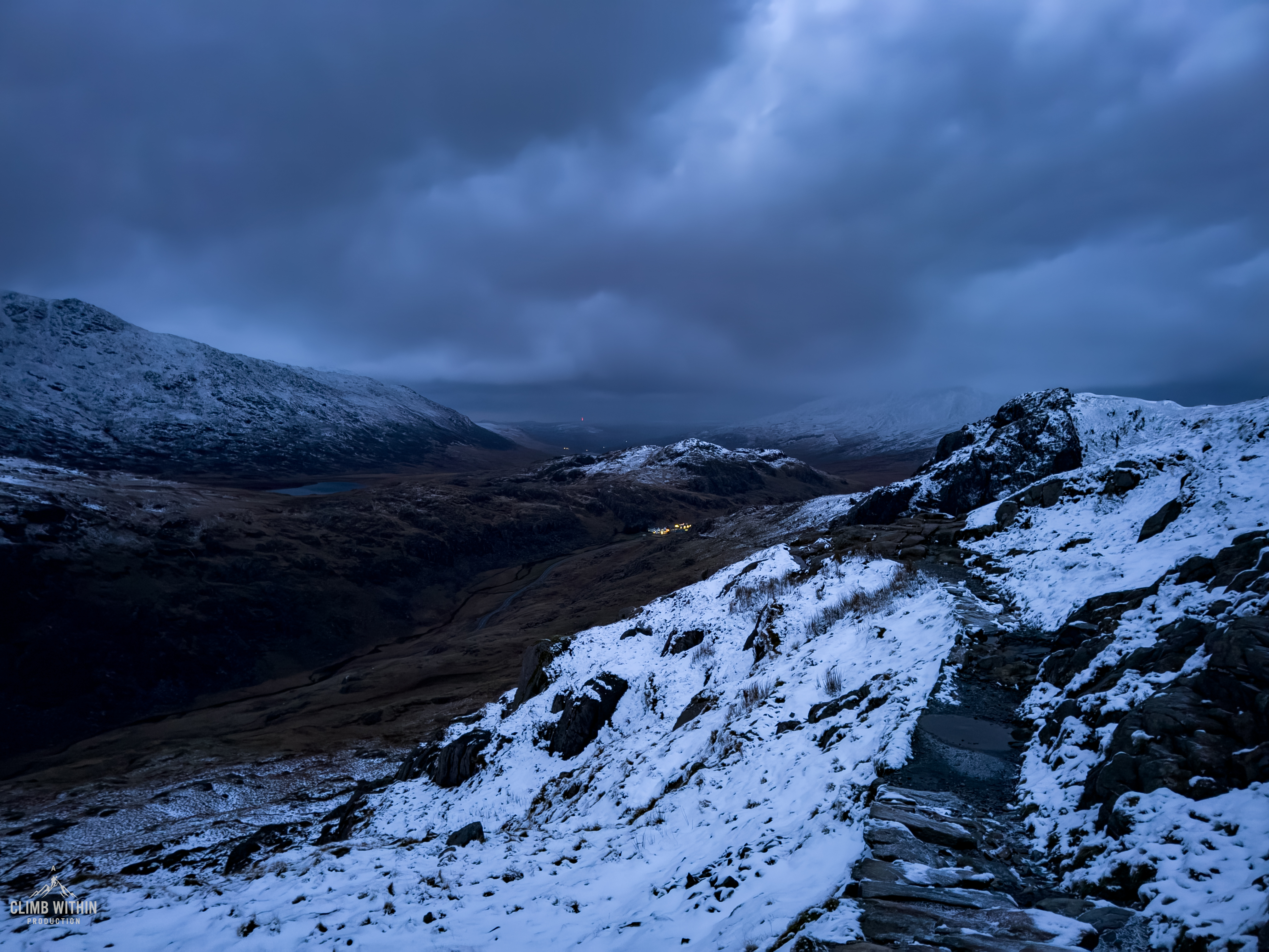 Misty landscape photograph taken in challenging conditions